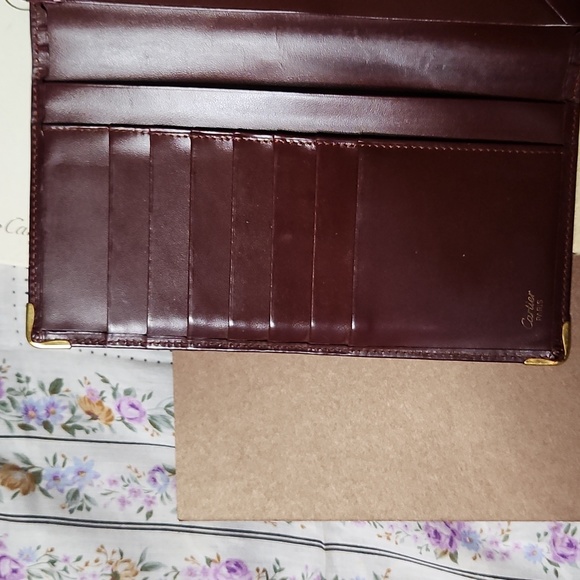 Cartier Bifold Mahogany Brown Wallet Authentic (full inclusion) - Picture 5 of 16